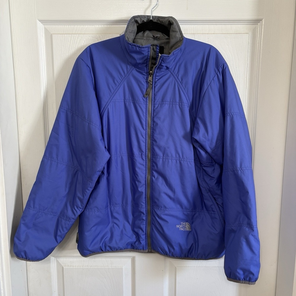 The North Face Blue/Purple Full Zip Insulated Liner Puff Jacket Women's Large